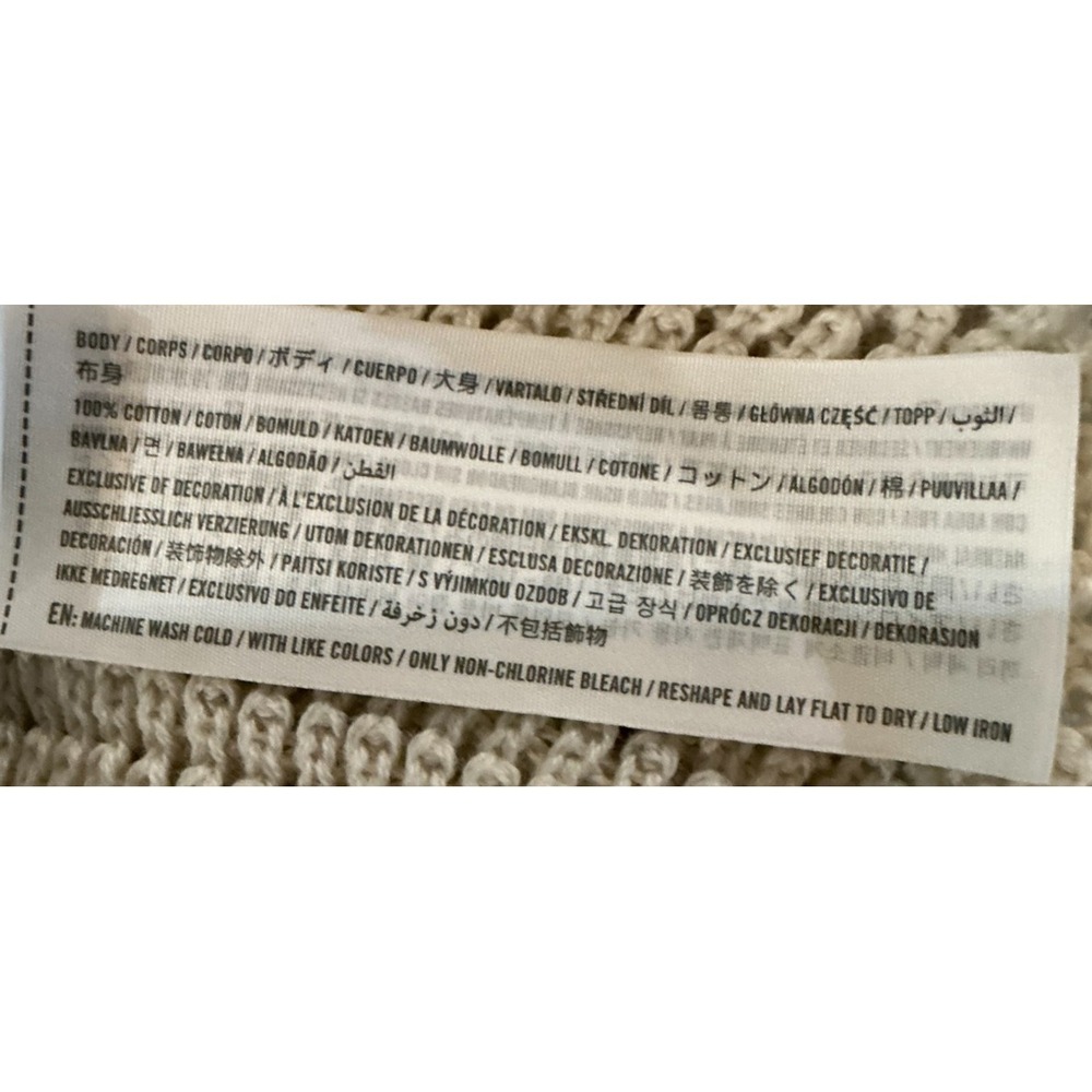 Abercrombie & Fitch Open Knit Polo Ivory XL Cotton Resort Grandpa Core Luxury - Picture 4 of 6